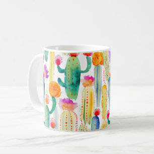Watercolor Cactus Art Desert Colourful Southwest Coffee Mug