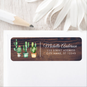 Watercolor Cactus Cacti Desert Succulent Wood