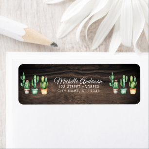 Watercolor Cactus Cacti Desert Succulent Wood