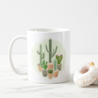 Watercolor Cactus Cacti Potted Plants Succulents