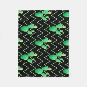 Watercolor Cactus Fleece Blanket