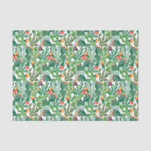 Watercolor Cactus Pattern Tissue Paper
