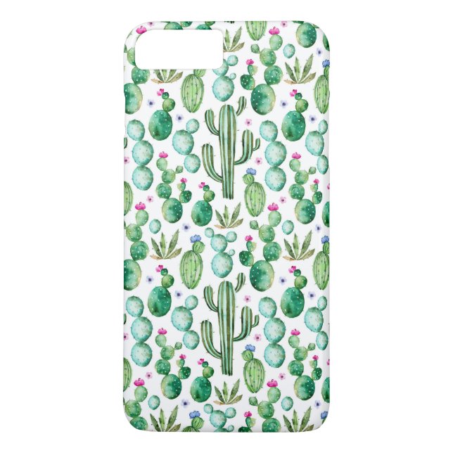 Watercolor Cactus Plants Pattern Case-Mate iPhone Case (Back)