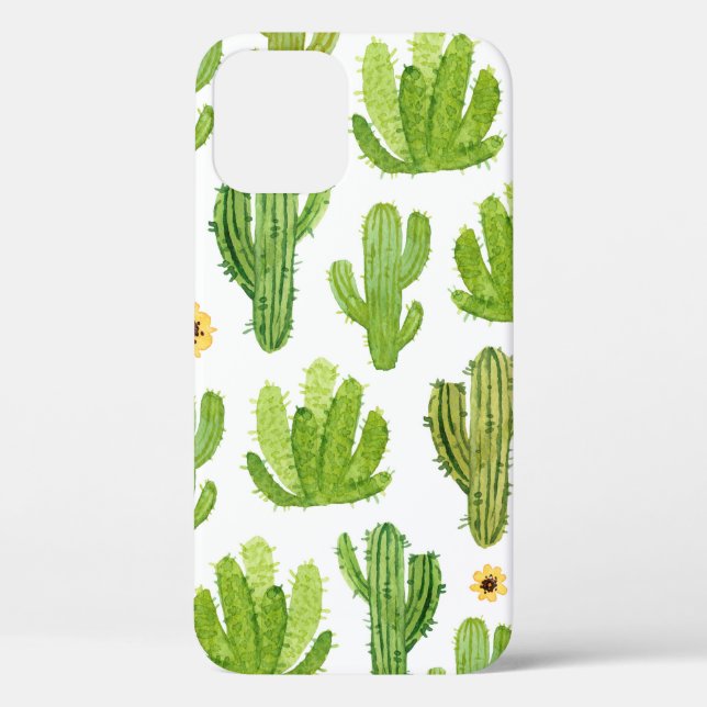 Watercolor cactus seamless pattern Case-Mate iPhone case (Back)