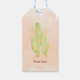 Watercolor Cactus Simple Southwestern Party Favour Gift Tags