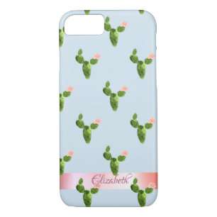 Watercolor Cactus ,Stripe - Personalized Case-Mate iPhone Case