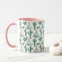 Watercolor Cactus & Succulents Desert Pattern Pink