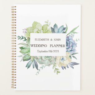 Watercolor Cactus Succulents Polka Dots Planner