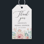 Watercolor Cactus Thank You | Desert Bridal Shower Gift Tags<br><div class="desc">Add a sweet finishing touch to your bridal shower favors with this soft watercolor desert thank you tag. Featuring delicate flowers and charming cactus illustrations, this tag is perfect for boho, desert, or garden style bridal showers. Personalize it with the bride’s name and event date to create a thoughtful keepsake...</div>