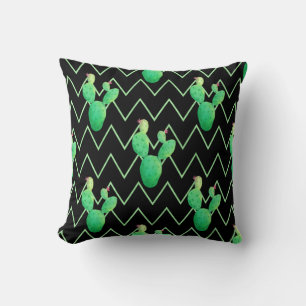 Watercolor Cactus Throw Pillow