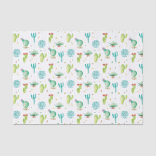watercolor cactus tissue Paper