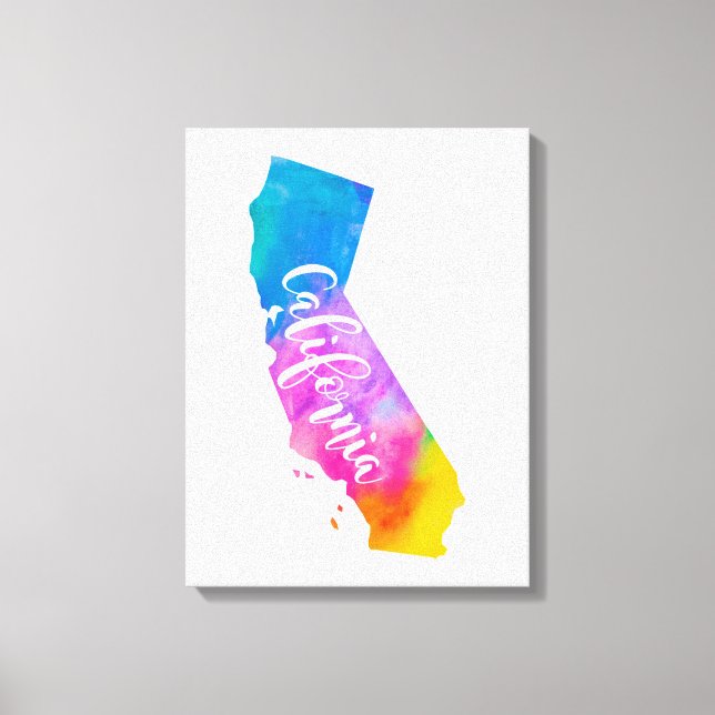 Watercolor California Canvas Print (Front)