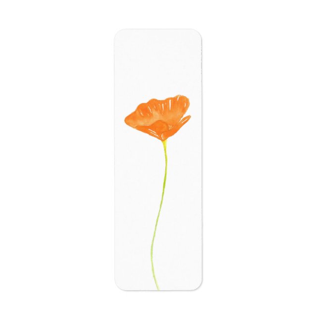 Watercolor California Poppy (Front)