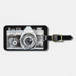 Watercolor Camera Professional Photographer Busine Luggage Tag