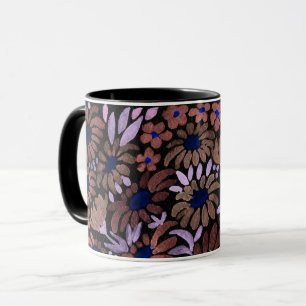 Watercolor camomille meadow flowers floral field d mug