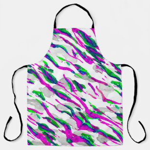 Watercolor Camouflage Design. Abstract Safari Tile Apron