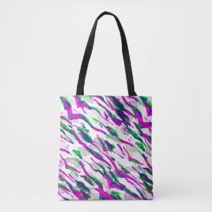 Watercolor Camouflage Design. Abstract Safari Tile Tote Bag