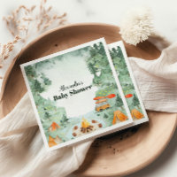Watercolor Camping Baby Shower