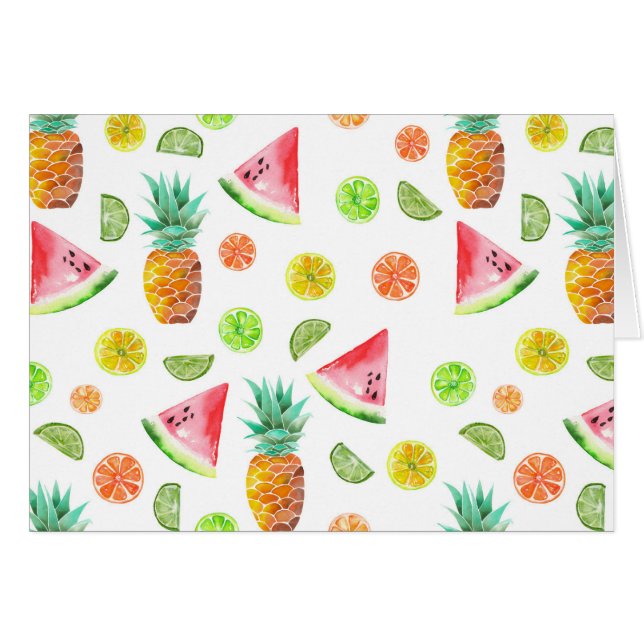 Watercolor Candied Fruit Pattern (Front Horizontal)
