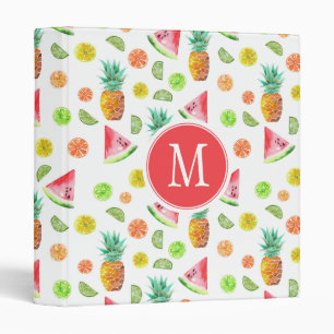 Watercolor Candied Fruit Pattern Binder