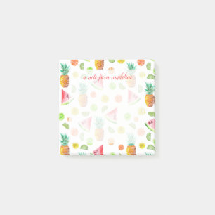 Watercolor Candied Fruit Pattern Post-it Notes