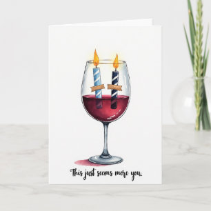 Watercolor Candle Birthday Card