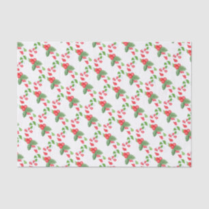 Watercolor Candy Cane Pattern - Christmas Tissue Paper