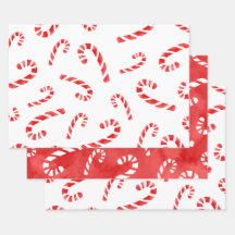 Watercolor Candy Cane Patterns     