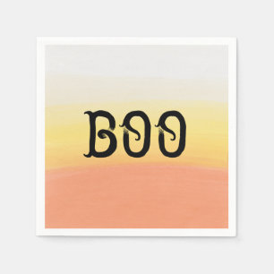 Watercolor Candy Corn Halloween Boo Napkin