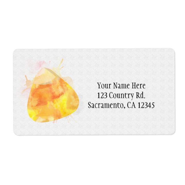 Watercolor Candy Corn Halloween Party Invitation (Front)