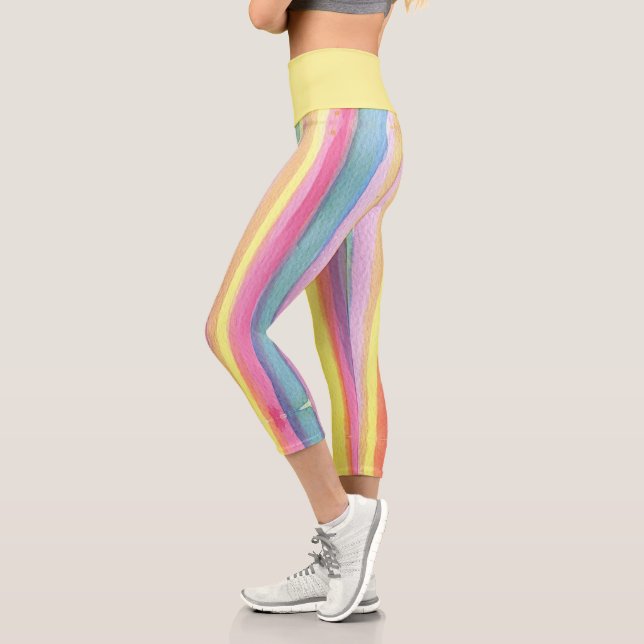 Watercolor Capri Leggings (Left)