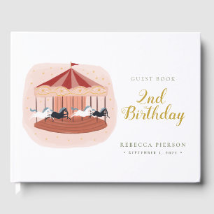 Watercolor Carousel Guest Book