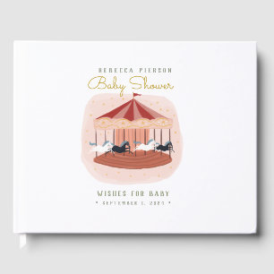 Watercolor Carousel  Guest Book