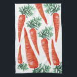 Watercolor carrots collection kitchen towel<br><div class="desc">Decorate your kitchen with this fun carrots dish towel. Makes a great housewarming or wedding gift! 
You can customize it and add text too.
Check my shop for lots more colours and patterns!</div>