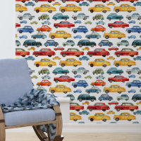 Watercolor Cars Boy's Room Nursery 