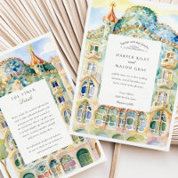 Watercolor Casa Batlló Barcelona Wedding