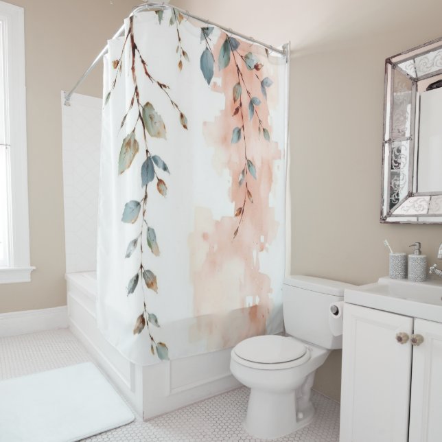 Watercolor Cascading Eucalyptus Branches (In Situ)