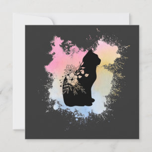 Watercolor Cat Blank Card