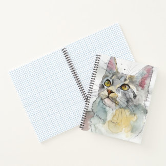 Watercolor Cat Notebook