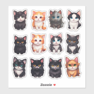 Watercolor Cat Scrapbook Stationery