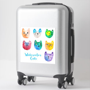 Watercolor cats and friends
