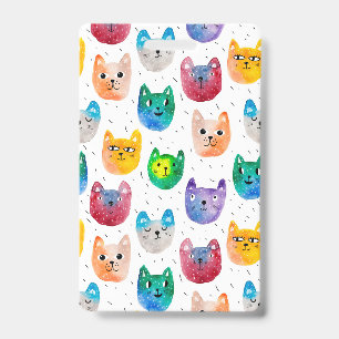 Watercolor cats and friends badge