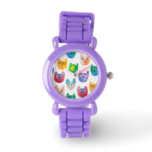 Watercolor cats and friends watch