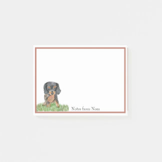 Watercolor Cavalier King Charles Spaniel Name Post-it Notes
