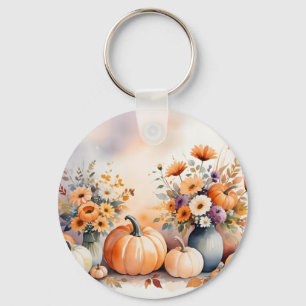 Watercolor celebrating fall keychain