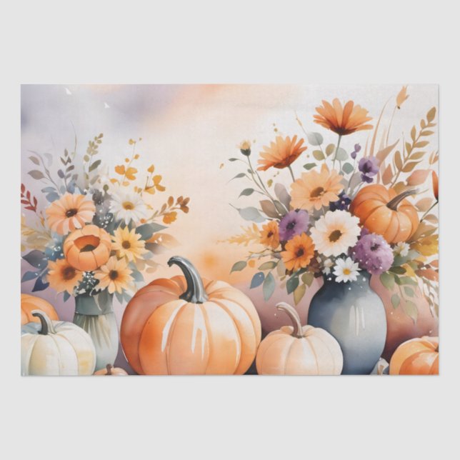 Watercolor celebrating fall tissue paper (Front)