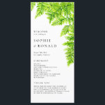 Watercolor Chartreuse Green Fern Leaves Wedding Program<br><div class="desc">Share the wedding details with your family and friends with these customizable wedding programs. It features watercolour chartreuse green fern leaves. Personalize by adding your details. These greenery wedding programs are perfect for any wedding theme or season.</div>