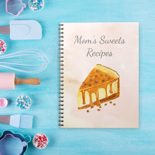 Watercolor Cheesecake Bakery Mom's Sweets Recipes Notebook