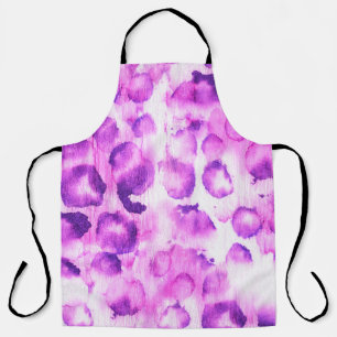 Watercolor Cheetah: Light Animal Print. Apron