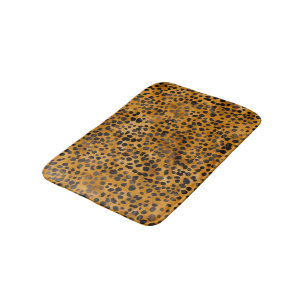 Watercolor Cheetah Print Bath Mat
